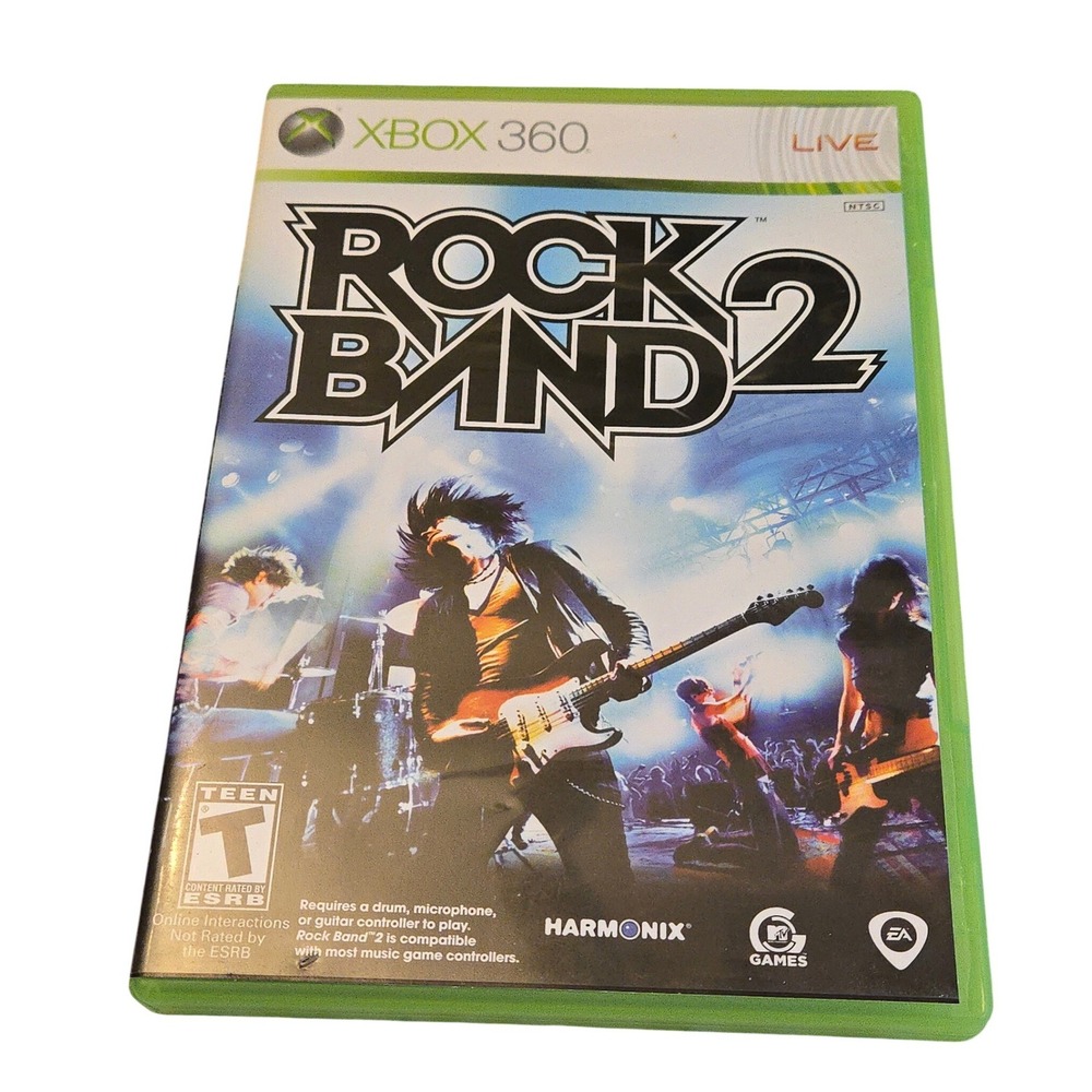 Rock Band 2 Xbox 360 Complete CIB‎ w Manual Untested